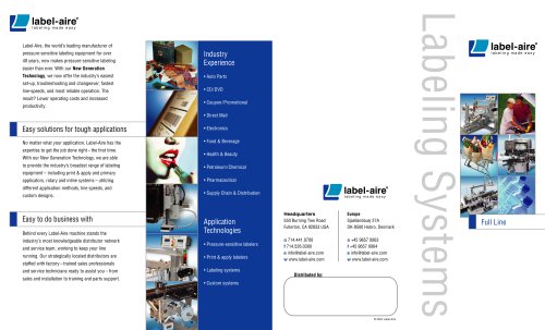 Labeling System Full Line Foldout