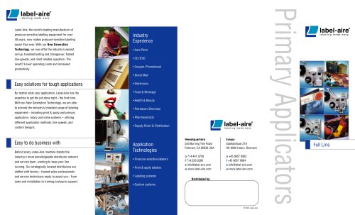 Primary Applicator Full Line Foldout