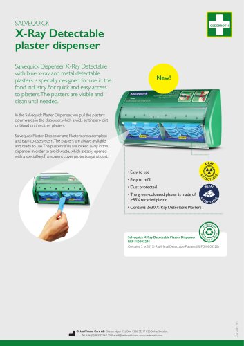 SALVEQUICK X-Ray Detectable plaster dispenser