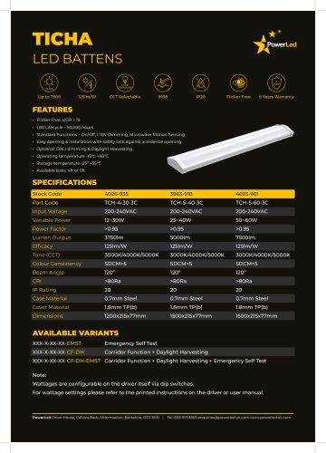 TICHA LED BATTENS