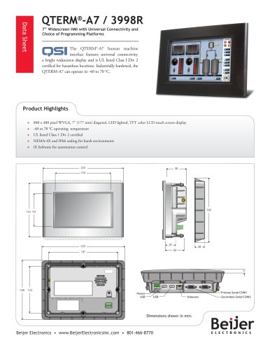 Rugged QTERM-A7 with Universal Connectivity datasheet