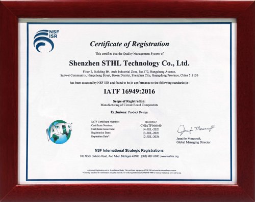 ISO16949 2016 Certificate