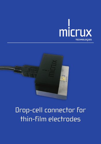 Drop-cell connector for  thin-film electrodes