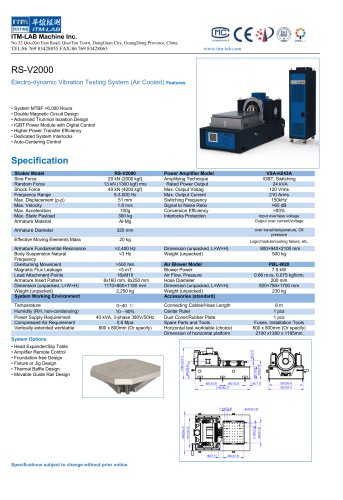 Electro-dynamic Vibration Testing RS-V2000