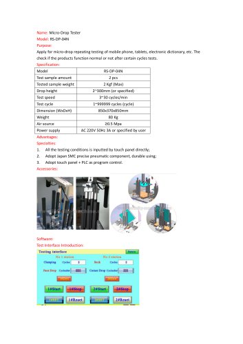 Micro-Drop Tester RS-DP-04N
