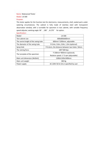 Waterproof Tester LX-500
