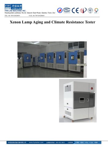 Xenon Lamp Aging and Climate Resistance Tester