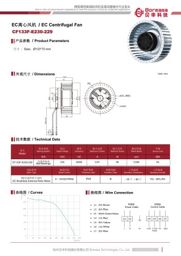 Electrical cabinet fan CF133F-E230-229