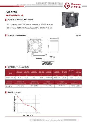 Electronic fan F6038S-247-L-A