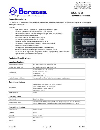 Motor driver with integrated controller D30/5/4Q-E1