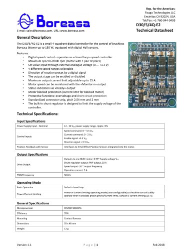 Motor driver with integrated controller D30/5/4Q-E2