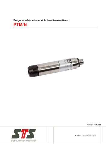 PTM/N programmable submersible level transmitter