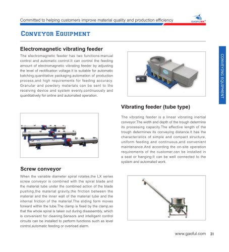 Conveyor equipment