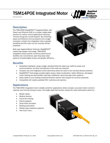 TSM14POE Integrated Motor