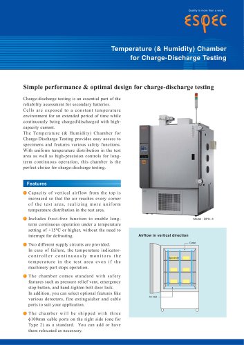 Temperature (& Humidity) Chamber for Charge-Discharge Testing