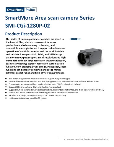 SmartMore Area Scan Camera SMI-CGi-1280P-02