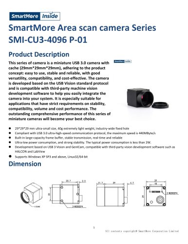 SmartMore Area Scan Camera SMI-CU3-4096P-01