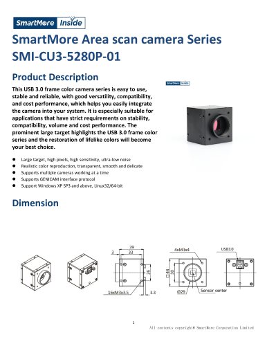 SmartMore Area Scan Camera SMI-CU3-5280P-01