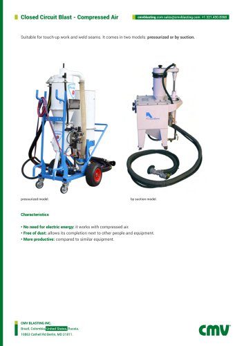 Manual shot blasting machine - closed circuit