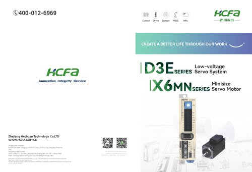 D3E SERIES Low-voltage Servo System / X6MN SERIES Minisize Servo Motor
