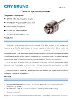 CRY886-S01 High-Frequency Coupler Kit User Manual