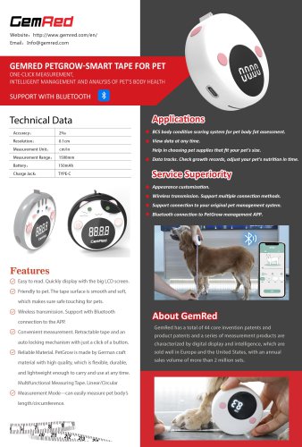 GemRed PetGrow-Smart Tape Measure