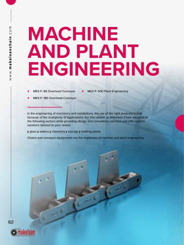 Chains for MACHINE AND PLANT ENGINERING
