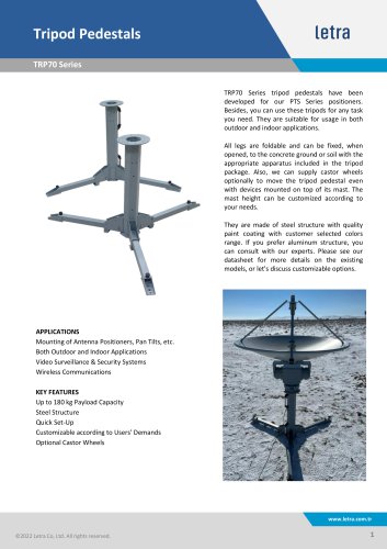 TRP70 Tripod Pedestals