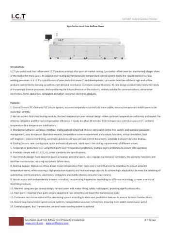 I.C.T Lyra-series Reflow Oven