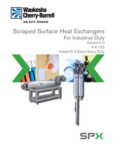 Scrape Surface Heat Exchanger, Industrial Duty 