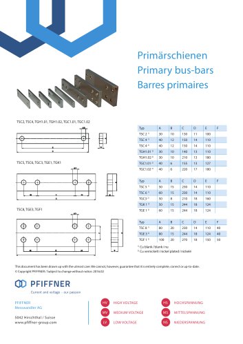 Primary bus-bars