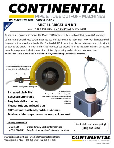 MIST LUBRICATION KIT