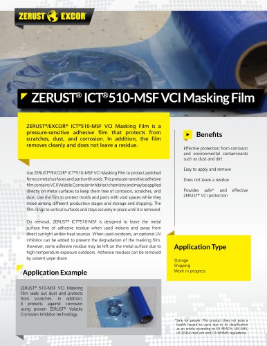 ZERUST® ICT®510-MSF VCI Masking Film