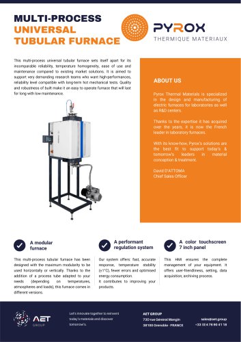 MULTI-PROCESS UNIVERSAL TUBULAR FURNACE