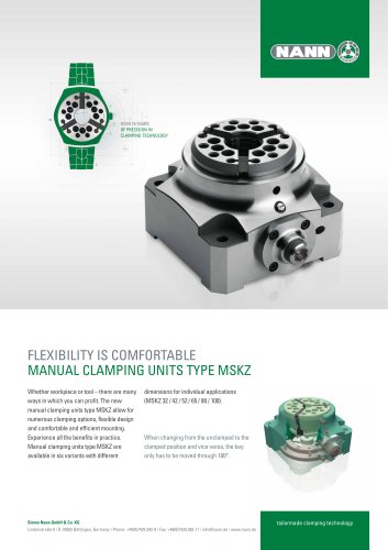 Manual clamping units type MSKZ