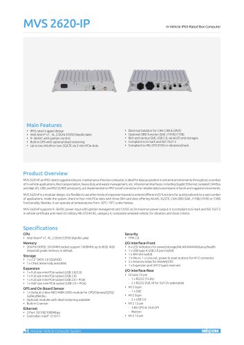 MVS 2620-IPK Datasheet