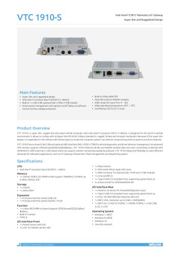 VTC 1910-S Datasheet