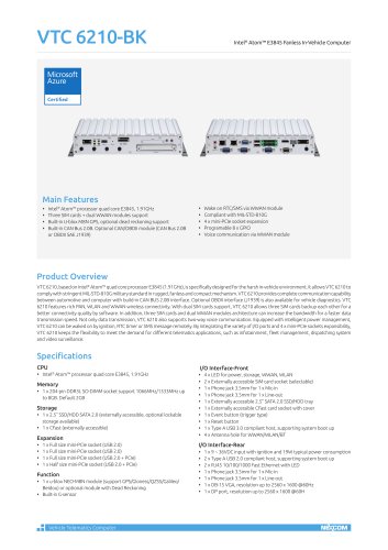 VTC 6210-BK Datasheet