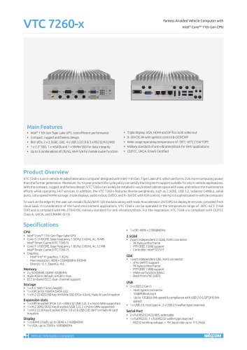 VTC 7260-x Datasheet