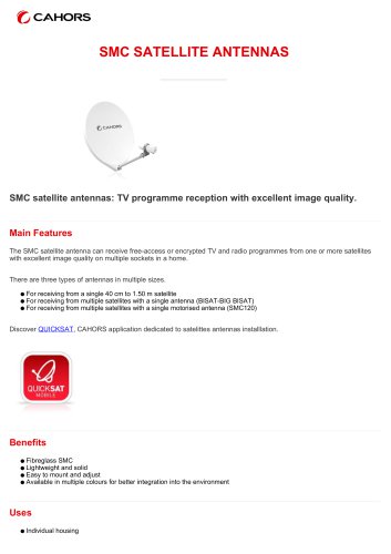 SMC SATELLITE ANTENNAS