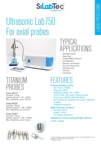 Lab750 for axial probes