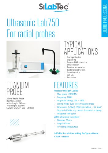 Lab750 for radial probe