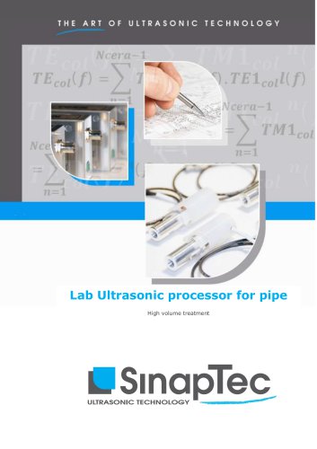 Ultrasonic sonicator Lab for pipe processor