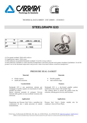 Pressure Seal Steelgraph G33