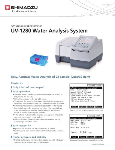 UV-1280 Water Analysis System