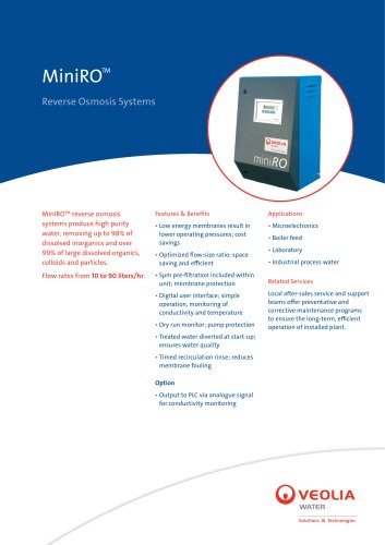 MiniROTM Reverse Osmosis Systems