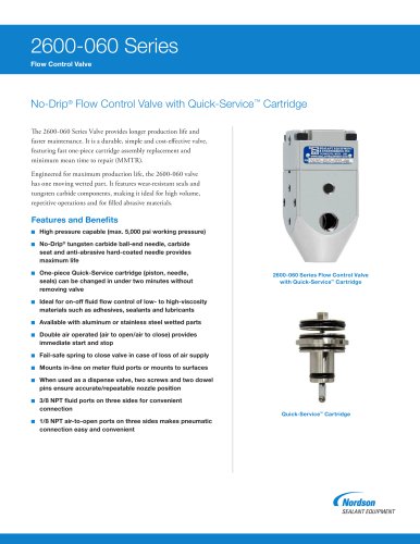 2600-060 No-Drip Fluid Control Valves