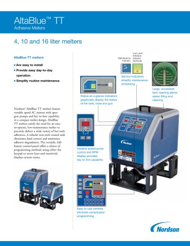 AltaBlue TT adhesive melter