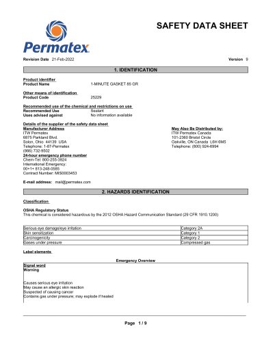 25229 SAFETY DATA SHEET