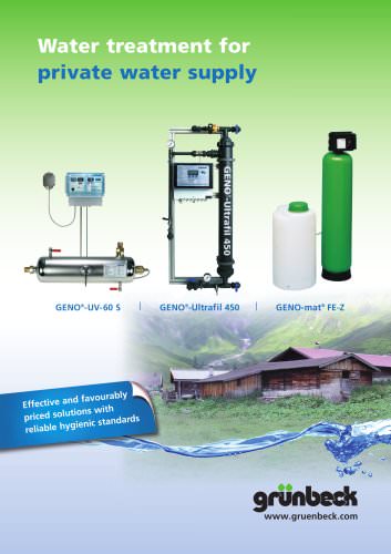 Water treatment for private water supply